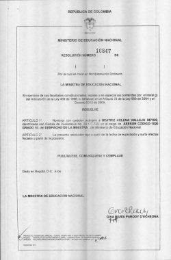 REP&Uacute;BLICA DE COLOMBIA MINISTERIO DE EDUCACI&Oacute;N