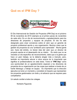 Qu&eacute; es el IPM Day ? - PMQuality