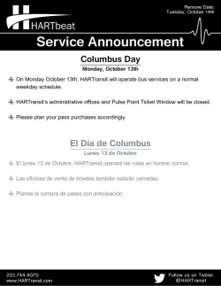 Columbus Day Holiday Schedule