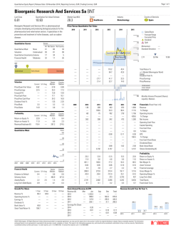 Bioorganic Research And Services Sa BNT - Bolsas y Mercados