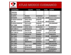 CATEGORIA EQUIPO FECHA HORA CAMPO TERCERA ATLAS