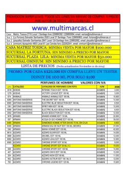 perfumes de hombre valores con iva - Multimarcas