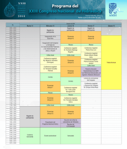 Programa del - Asociaci&oacute;n Mexicana de Hidr&aacute;ulica