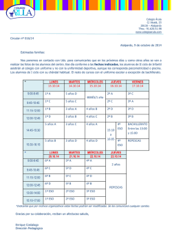 016/14 d&iacute;as realizaci&oacute;n fotos - Colegio &Aacute;rula
