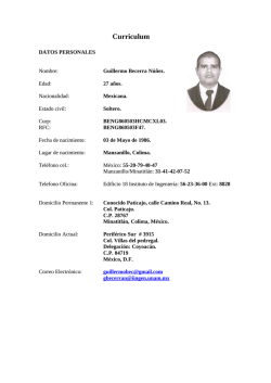 Curriculum - P&aacute;ginas Personales UNAM