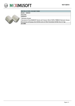 MINI ROLLO PAPEL EXCASER T&eacute;RMIC Modelo - Meximusoft.com