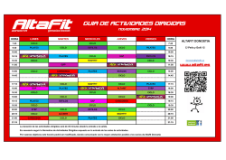 GUIA DE ACTIVIDADES DIRIGIDAS - Altafit