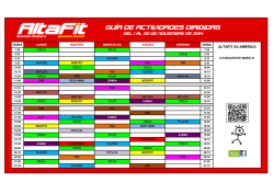 GU&Iacute;A DE ACTIVIDADES DIRIGIDAS - Altafit