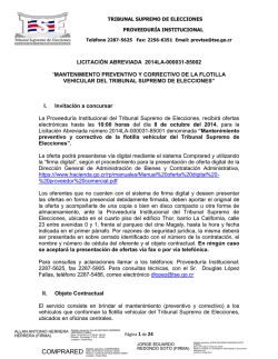 2014LA-000031-85002 Mantenimiento a flotilla veh&iacute;cular del TSE