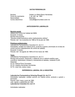 1 de julio de 1965 Nacionalidad - P&aacute;ginas Personales UNAM