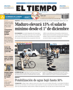 Maduro elevar&aacute; 15% el salario m&iacute;nimo desde el 1&deg; de - El Tiempo