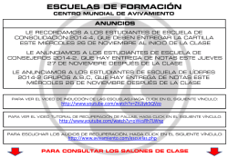 escuelas de formaci&oacute;n - Avivamiento