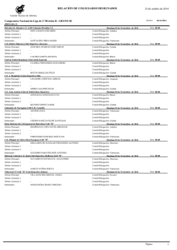 RELACI&Oacute;N DE COLEGIADOS DESIGNADOS