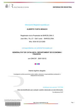 Informaci&oacute;n Registral expedida por ALBERTO YUSTA BENACH