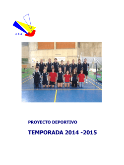 Proyecto deportivo 2014-2015 (.pdf) - Club B&aacute;dminton Alicante