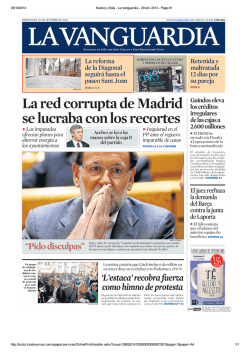 29/10/2014 Kiosko y M&aacute;s - La Vanguardia - 29 oct. 2014 - Page #1