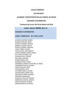 Ingl&eacute;s (B1.2) Segundo Cuatrimestre