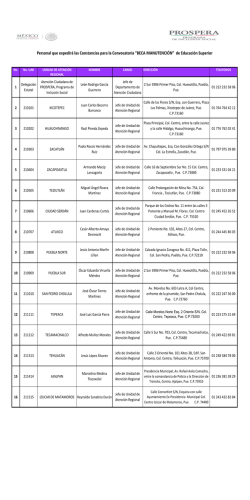 Personal que expedir&aacute; las Constancias para la Convocatoria - itssmt