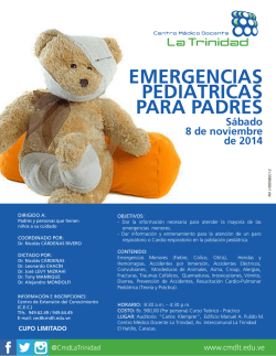 EMERGENCIAS PEDI&Aacute;TRICAS PARA PADRES - Centro M&eacute;dico