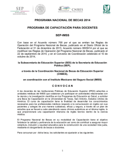 Becas del Programa de Capacitaci&oacute;n para Docentes SEP - cnbes