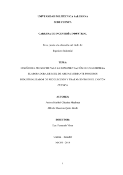 Dise&ntilde;o del proyecto para la implementaci&oacute;n de una empresa