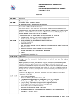 Foro de Conectividad Regional para el Caribe y - ITU