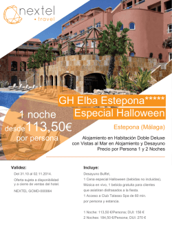 Especial Halloween 1 y 2 Noches