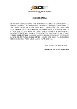FE DE ERRATAS - Osce