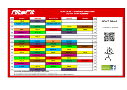 GUIA DE ACTIVIDADES DIRIGIDAS - Altafit