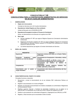 convocatoria n&ordm; 148 convocatoria para la contrataci&oacute;n - Conadis