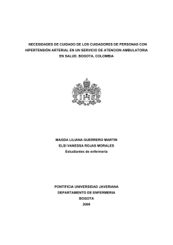 necesidades de cuidado de los cuidadores de personas con
