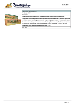 HEMOFLAM GEL 35 G B.Q.M. Producto : 80324 Disponible