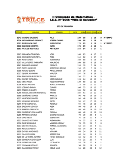 II Olimpiada de Matem&aacute;tica - I.E.E. N&ordm; 6066 &ldquo;Villa El Salvador&rdquo; - Trilce