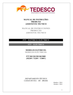 Manual Forno El&eacute;trico - Tedesco