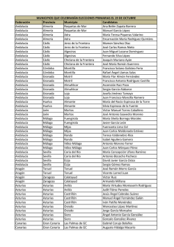 Primarias municipales del PSOE para el 19 de octubre de - infoLibre