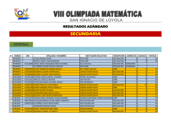 RESULTADOS SEDE AZANGARO Primaria - Secundaria - SIL Puno