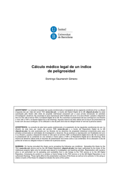 C&aacute;lculo m&eacute;dico legal de un &iacute;ndice de peligrosidad - tdx.cat