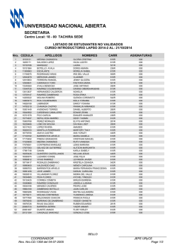 listado - Centro Local Tachira