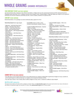 whole grains (granos integrales) - California Department of Public