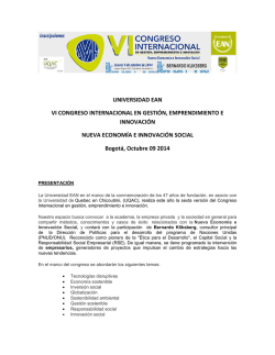 UNIVERSIDAD EAN VI CONGRESO INTERNACIONAL EN