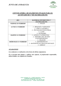 calendario de bachillerato