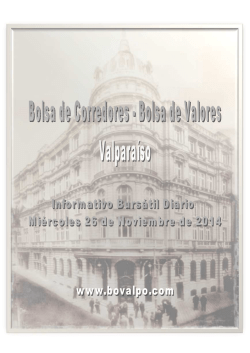 Bolsa de Corredores Bolsa de Corredores &ndash; Bolsa de Valores Bolsa