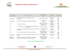Secretar&iacute;a del Trabajo y Previsi&oacute;n Social IV. NORMATIVIDAD &bull; Liga