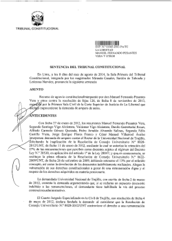 I011II II II - Tribunal Constitucional del Per&uacute;