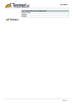 TBS. THUNDER MAN C/4 SOLO P/ HOMBRES 1X480 Producto