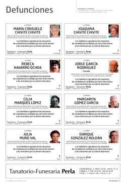 Defunciones - Plaza Nueva