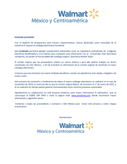 Estimado proveedor: Con el objetivo de prepararnos - GS1 M&eacute;xico