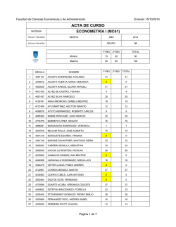 Econometr&iacute;a I - Facultad de Ciencias Econ&oacute;micas y de Administraci&oacute;n