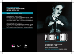 2&ordm; CONCURSO DE PINCHOS DE CINE OCTUBRE CORTO &amp