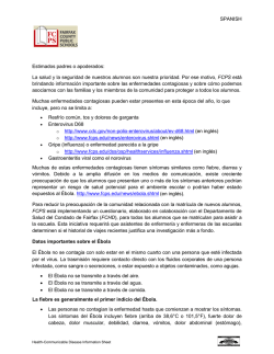 SPANISH Estimados padres o apoderados: La salud y la seguridad